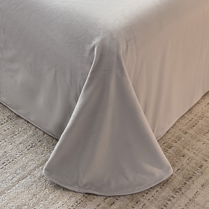 91家纺网 家纺一手货源 找家纺 席世家 2025新款婴儿绒简约款四件套 幽山紫