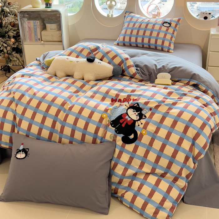 91家纺网 家纺一手货源 找家纺 （总）席世家 2025新款全棉磨毛毛巾绣四件套