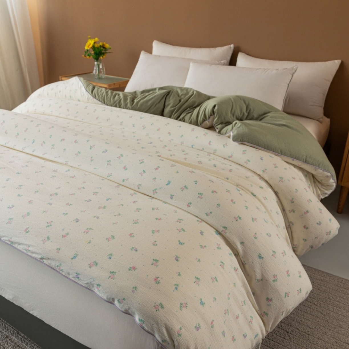 91家纺网 家纺一手货源 找家纺 （总）美丽折家纺 2025新款A类云感双层纱冬被子被芯（提供买家秀）