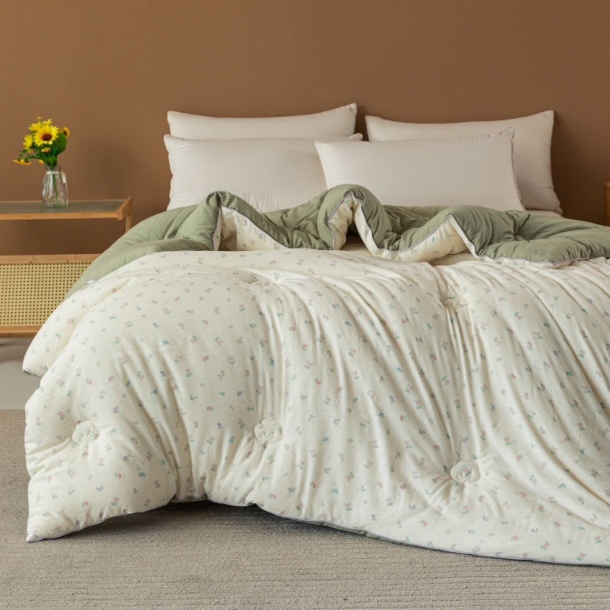 91家纺网 家纺一手货源 找家纺 （总）美丽折家纺 2025新款A类云感双层纱冬被子被芯（提供买家秀）