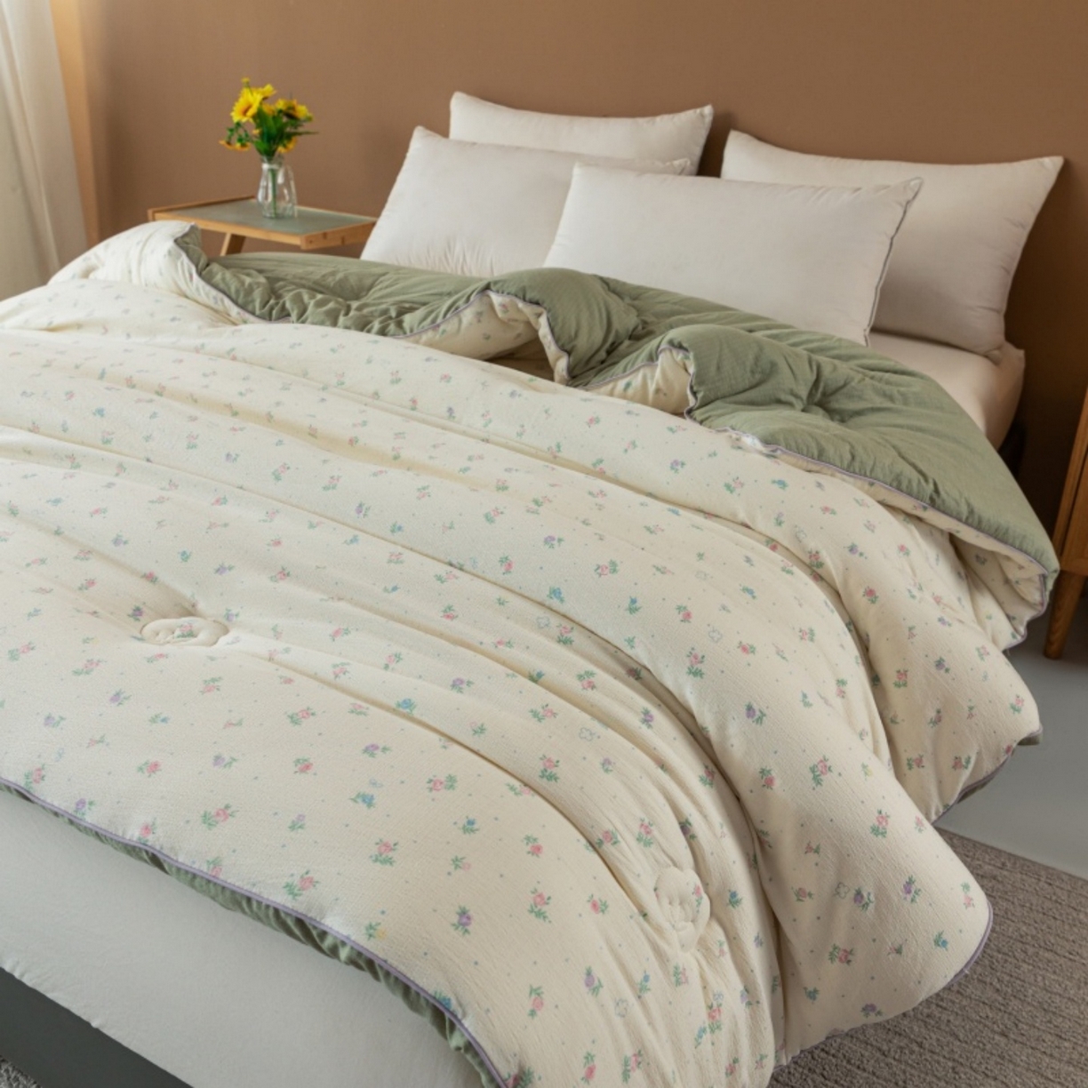 91家纺网 家纺一手货源 找家纺 （总）美丽折家纺 2025新款A类云感双层纱冬被子被芯（提供买家秀）