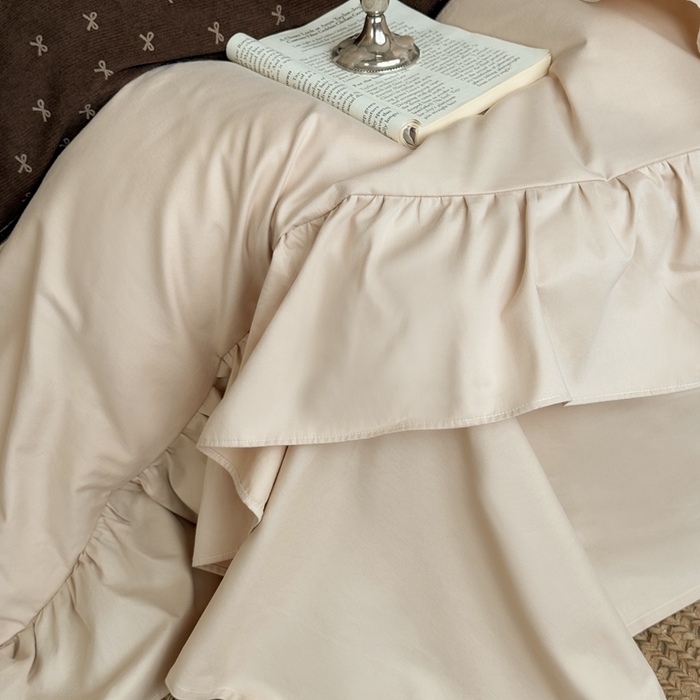 91家纺网 家纺一手货源 找家纺 （总）多乐娜 2025新款法式浪漫长绒棉纯棉陶瓷磨毛大拼角拼接花边工艺款磨毛·枫糖拿铁（会员-20）控价378/398起（券后！！）务必控价谢谢配合