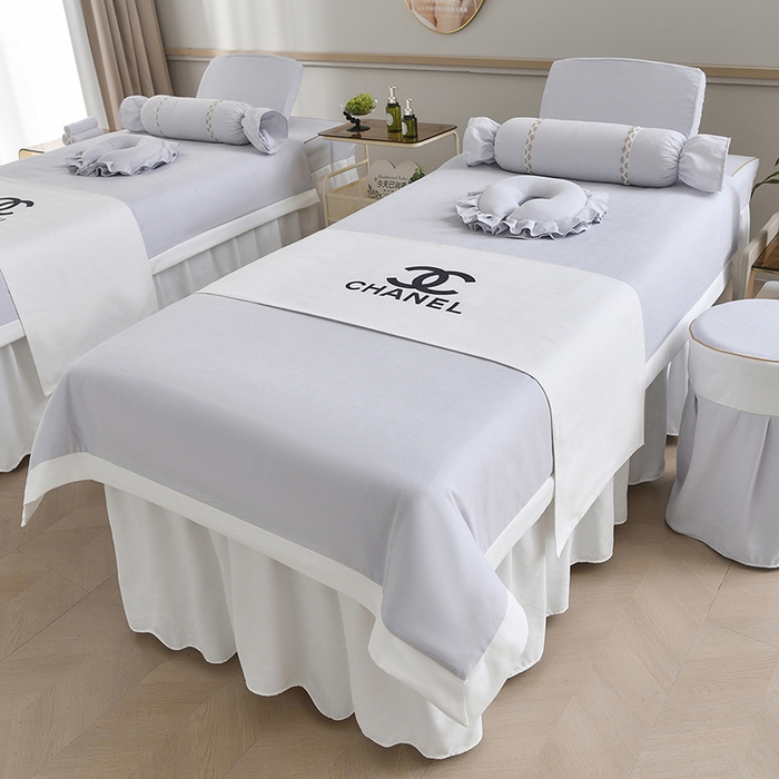 莉人坊美容床罩批发 2025新款亲肤舒适汉锦棉美容床罩系列美容床罩-丽源 丽源-浅灰