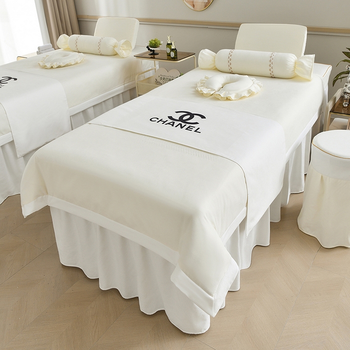 莉人坊美容床罩批发 2025新款亲肤舒适汉锦棉美容床罩系列美容床罩-丽源 丽源-米黄