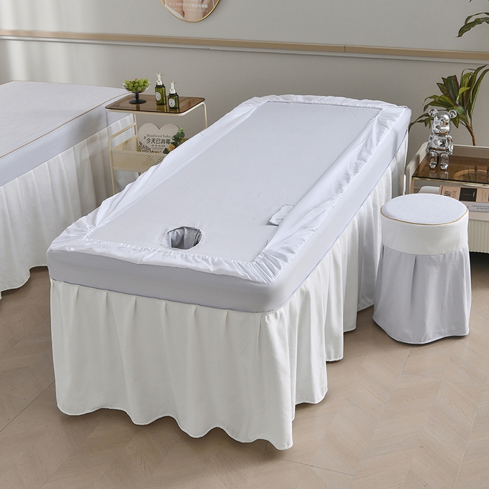 91家纺网 家纺一手货源 找家纺 莉人坊美容床罩批发 2025新款亲肤舒适汉锦棉美容床罩系列美容床罩-丽源 丽源-浅灰