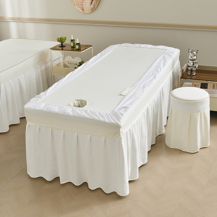 91家纺网 家纺一手货源 找家纺 莉人坊美容床罩批发 2025新款亲肤舒适汉锦棉美容床罩系列美容床罩-丽源 丽源-米黄