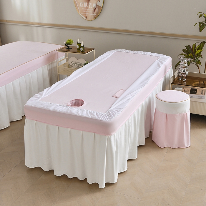 91家纺网 家纺一手货源 找家纺 莉人坊美容床罩批发 2025新款亲肤舒适汉锦棉美容床罩系列美容床罩-丽源 丽源-粉色