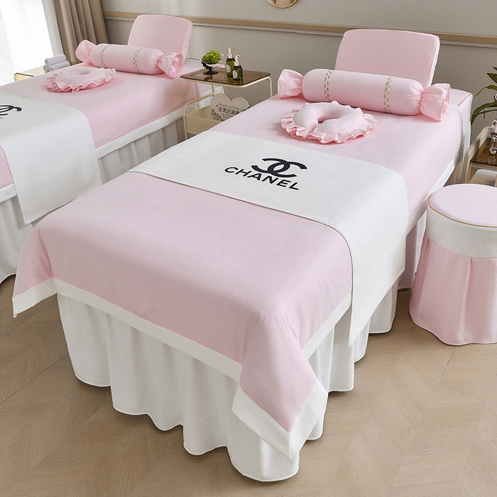 莉人坊美容床罩批发 2025新款亲肤舒适汉锦棉美容床罩系列美容床罩-丽源 丽源-粉色