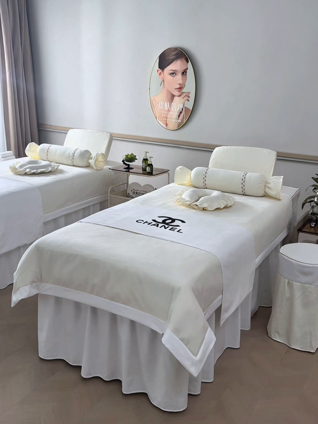 91家纺网 家纺一手货源 找家纺 莉人坊美容床罩批发 2025新款亲肤舒适汉锦棉美容床罩系列美容床罩-丽源 丽源-米黄