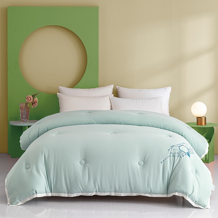 91家纺网 家纺一手货源 找家纺 美丽折家纺 2025石墨烯自发热小黑被芯冬被子 石墨烯-绿色