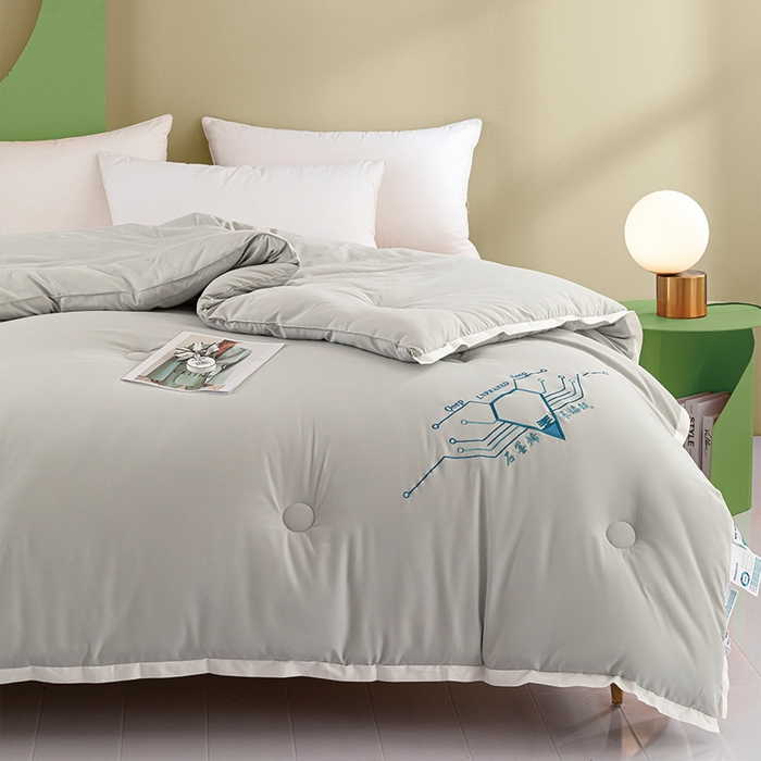 91家纺网 家纺一手货源 找家纺 美丽折家纺 2025石墨烯自发热小黑被芯冬被子 石墨烯-灰色