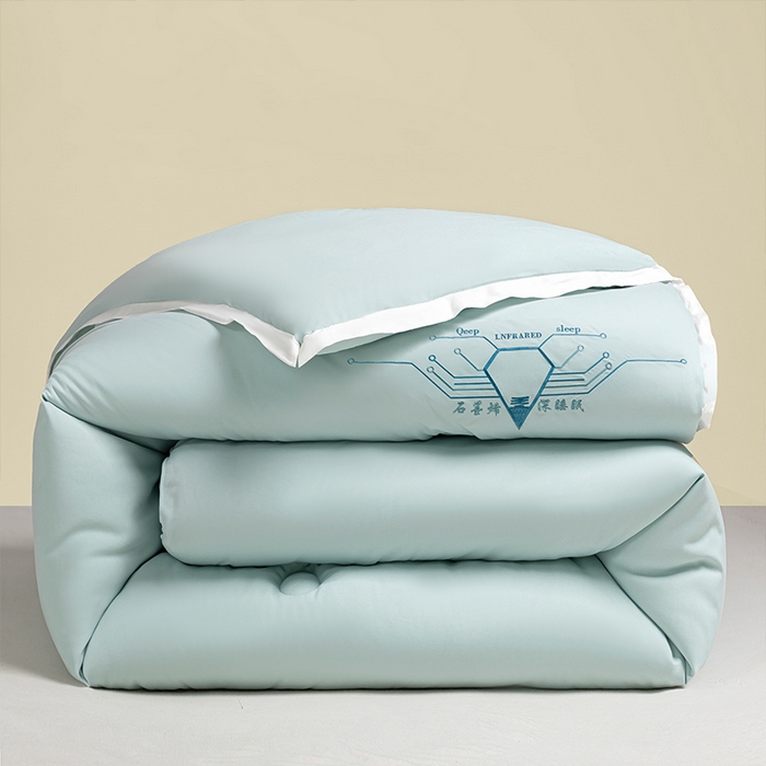 91家纺网 家纺一手货源 找家纺 美丽折家纺 2025石墨烯自发热小黑被芯冬被子 石墨烯-绿色