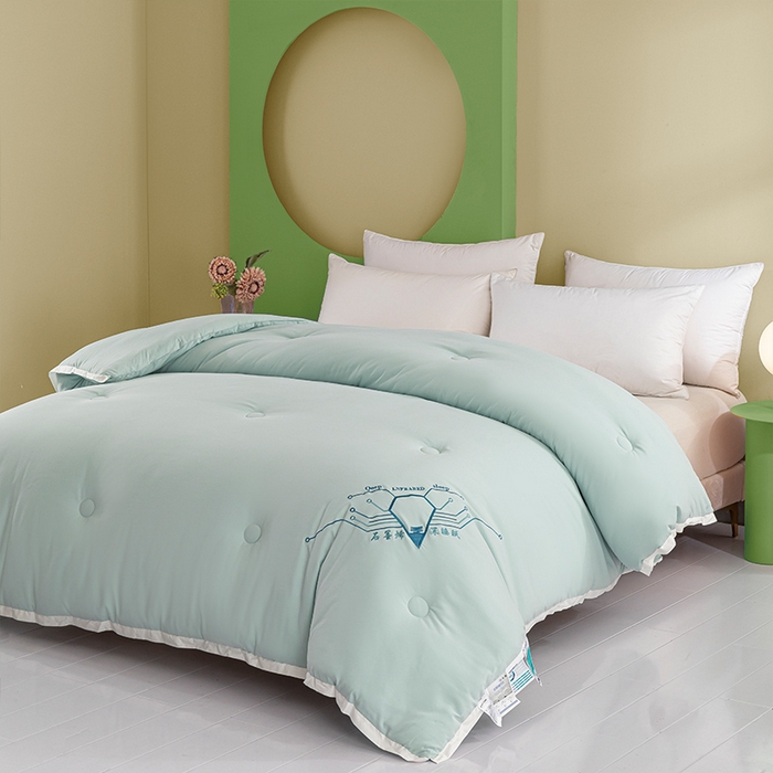 91家纺网 家纺一手货源 找家纺 美丽折家纺 2025石墨烯自发热小黑被芯冬被子 石墨烯-绿色