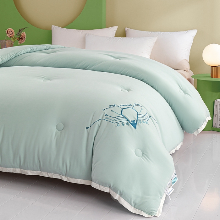 91家纺网 家纺一手货源 找家纺 美丽折家纺 2025石墨烯自发热小黑被芯冬被子 石墨烯-绿色