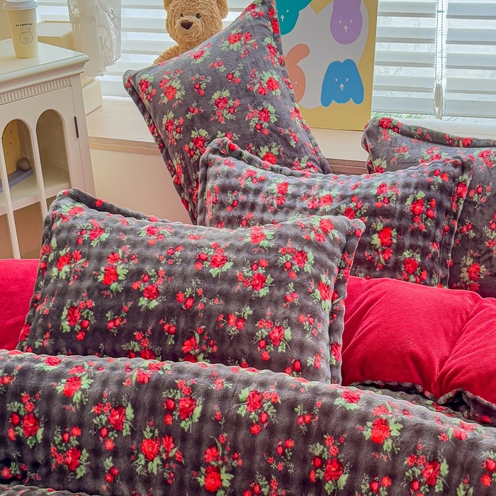 梵克保罗 2025新款牛奶绒泡泡单枕套 泡泡绒-花仙子