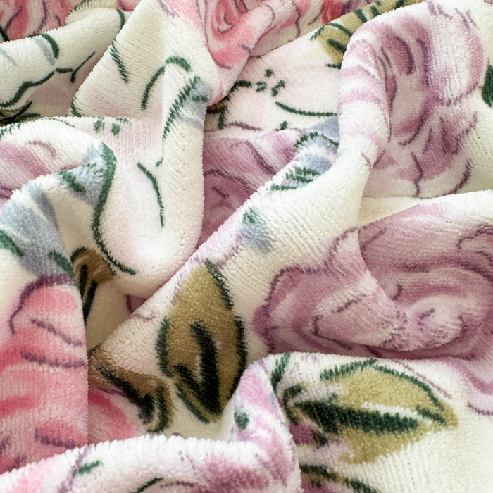 91家纺网 家纺一手货源 找家纺 浩浩家纺 2025新款舒适花边牛奶绒床盖四件套 玫瑰花园