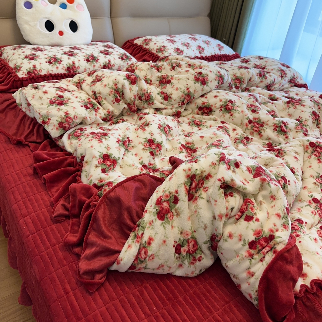 91家纺网 家纺一手货源 找家纺 （总）赫梵茜 2025新款韩式花边定制款床盖四件套定制款