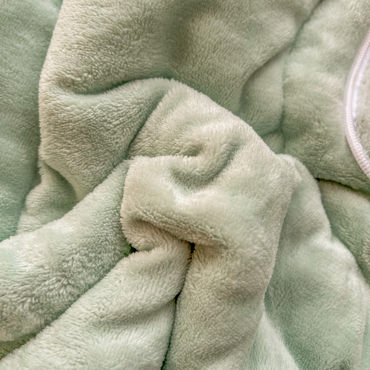 91家纺网 家纺一手货源 找家纺 番茄+ 2025新款牛奶绒贴布绣西高地抱枕被 波点-绿