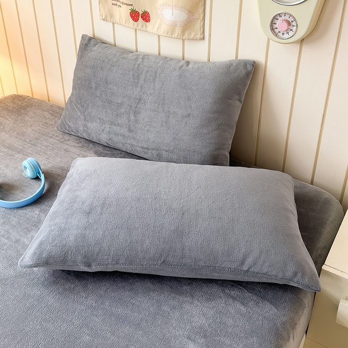 91家纺网 家纺一手货源 找家纺 云尚床笠 2026新款亲肤舒适毛巾绣牛奶绒加厚单床笠单品床笠单件床笠-卡通猫 卡通猫-高级灰