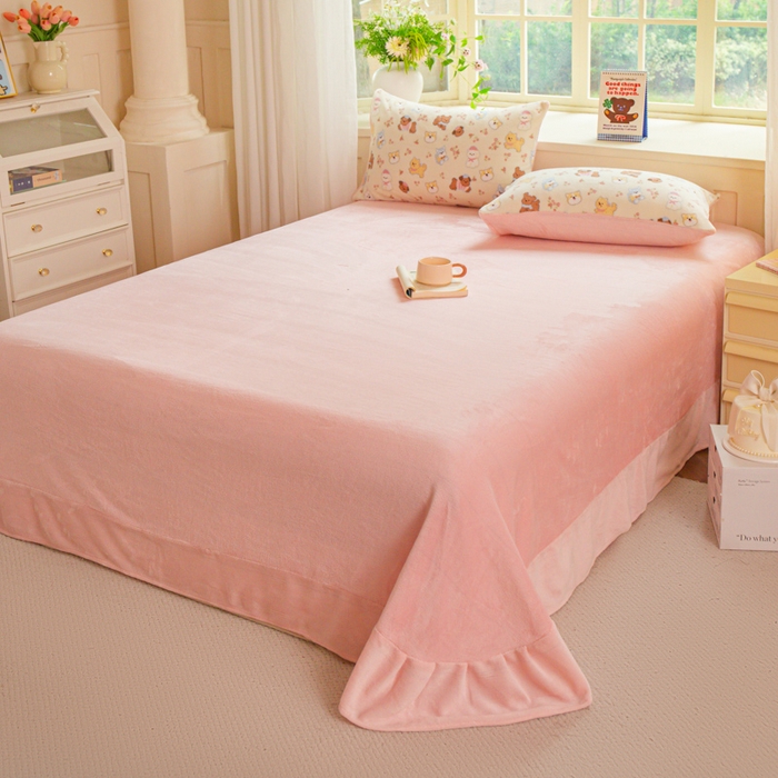 91家纺网 家纺一手货源 找家纺 斯卡诺家纺 2025新款热卖小清新牛奶绒四件套双面绒被套小红书同款 高西地