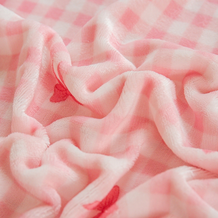 91家纺网 家纺一手货源 找家纺 斯卡诺家纺 2025新款热卖小清新牛奶绒四件套双面绒被套小红书同款 洁美-粉