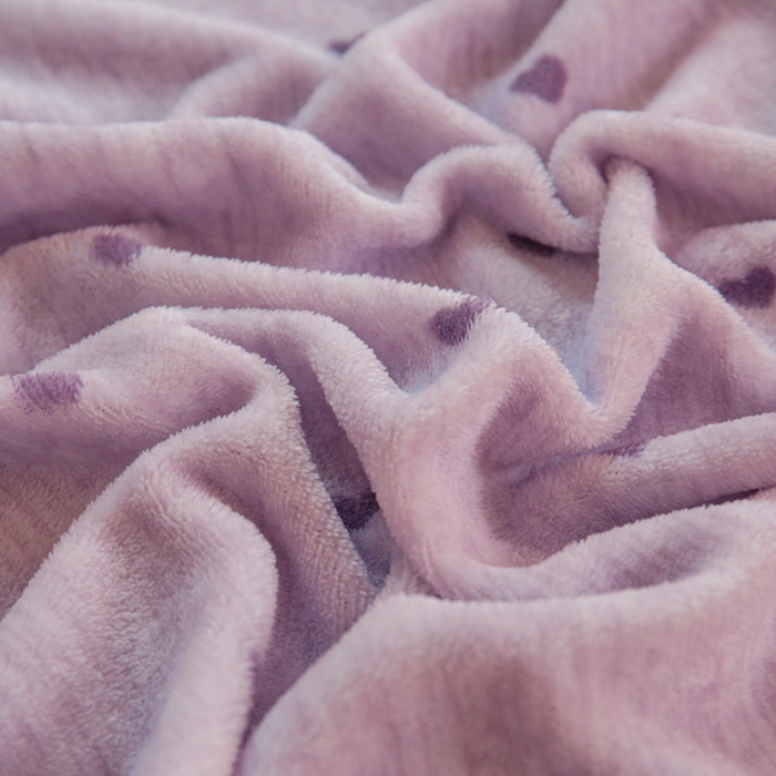 91家纺网 家纺一手货源 找家纺 斯卡诺家纺 2025新款热卖小清新牛奶绒四件套双面绒被套小红书同款 紫爱心