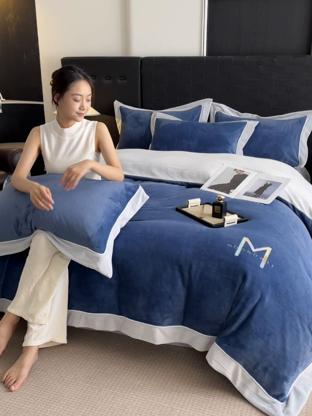 91家纺网 家纺一手货源 找家纺 （总）苏源家居 2025新款刺绣牛奶绒四件套-玛利亚