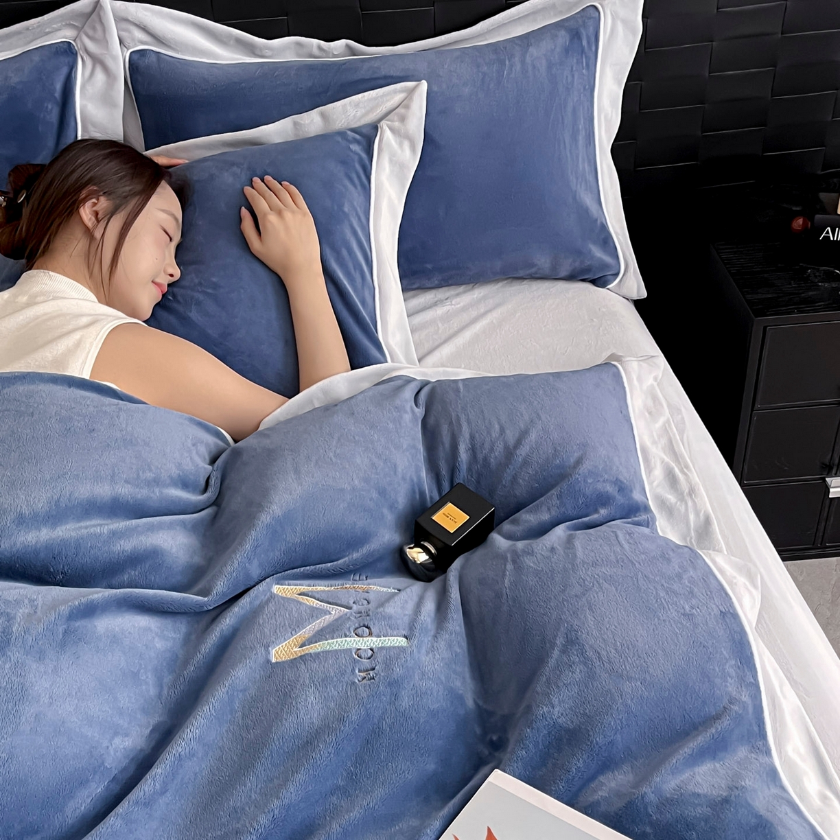 91家纺网 家纺一手货源 找家纺 （总）苏源家居 2025新款刺绣牛奶绒四件套-玛利亚