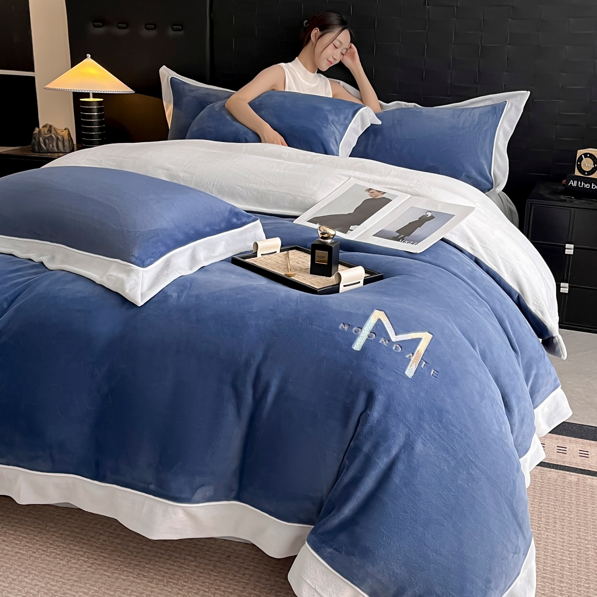 91家纺网 家纺一手货源 找家纺 （总）苏源家居 2025新款刺绣牛奶绒四件套-玛利亚