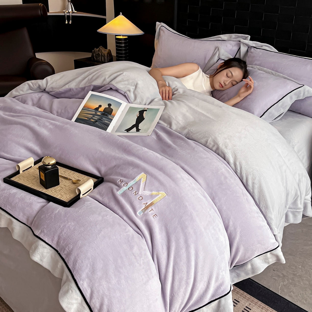 91家纺网 家纺一手货源 找家纺 （总）苏源家居 2025新款刺绣牛奶绒四件套-玛利亚