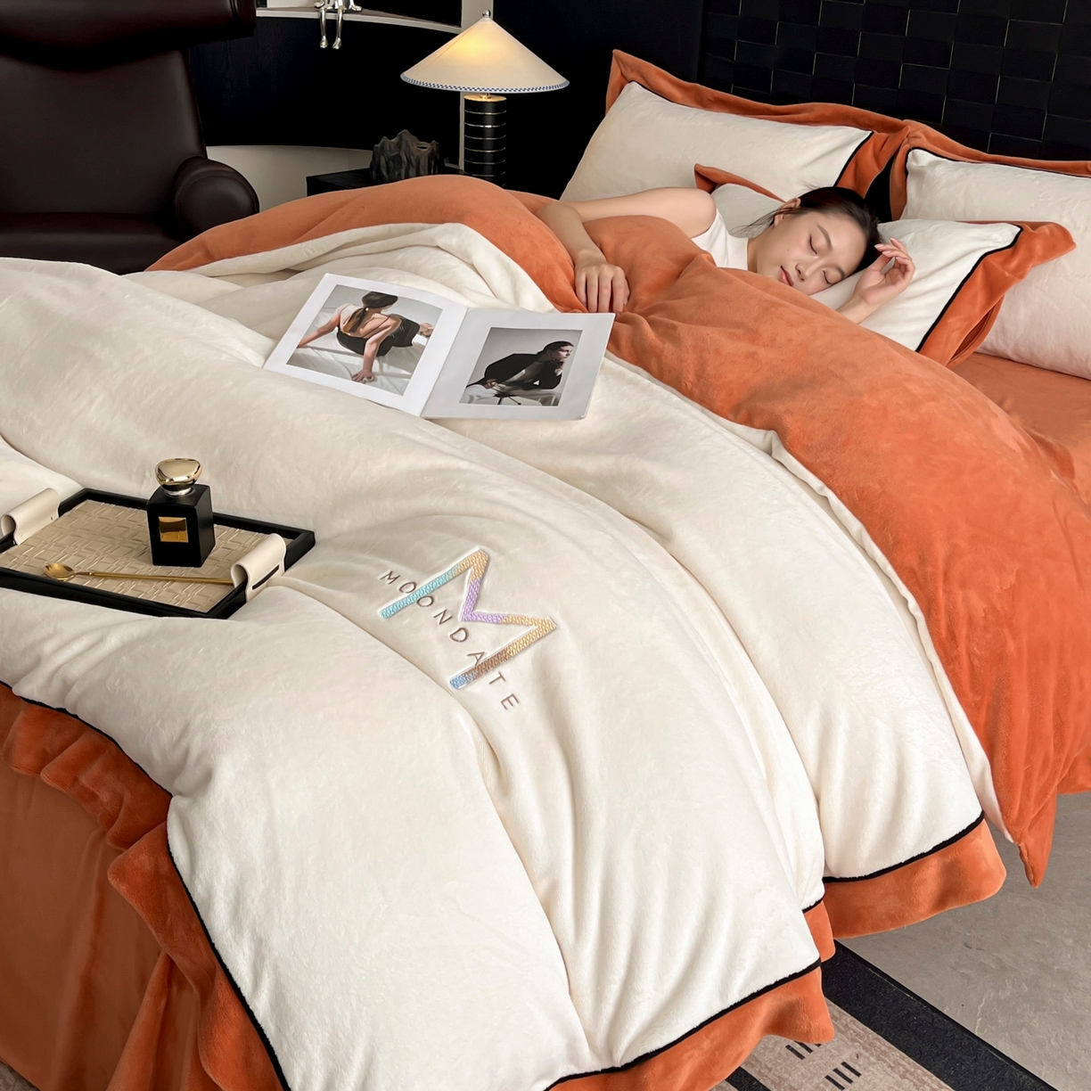 91家纺网 家纺一手货源 找家纺 （总）苏源家居 2025新款刺绣牛奶绒四件套-玛利亚