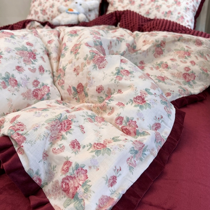 91家纺网 家纺一手货源 找家纺 （总）荣轩家居 2025新款秋冬必备新品棉加绒宝宝绒工艺款四件套（铺床版）