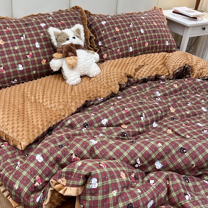 荣轩家居 2025新款秋冬必备新品棉加绒宝宝绒工艺款四件套（铺床版） 玛奇朵