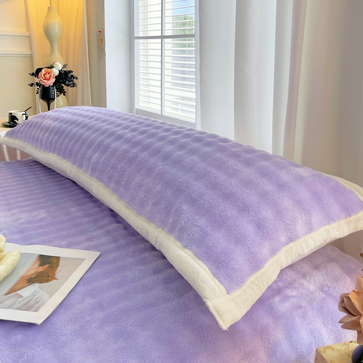 91家纺网 家纺一手货源 找家纺 （总）雨彤家纺 2025新款泡泡牛奶绒长枕巾