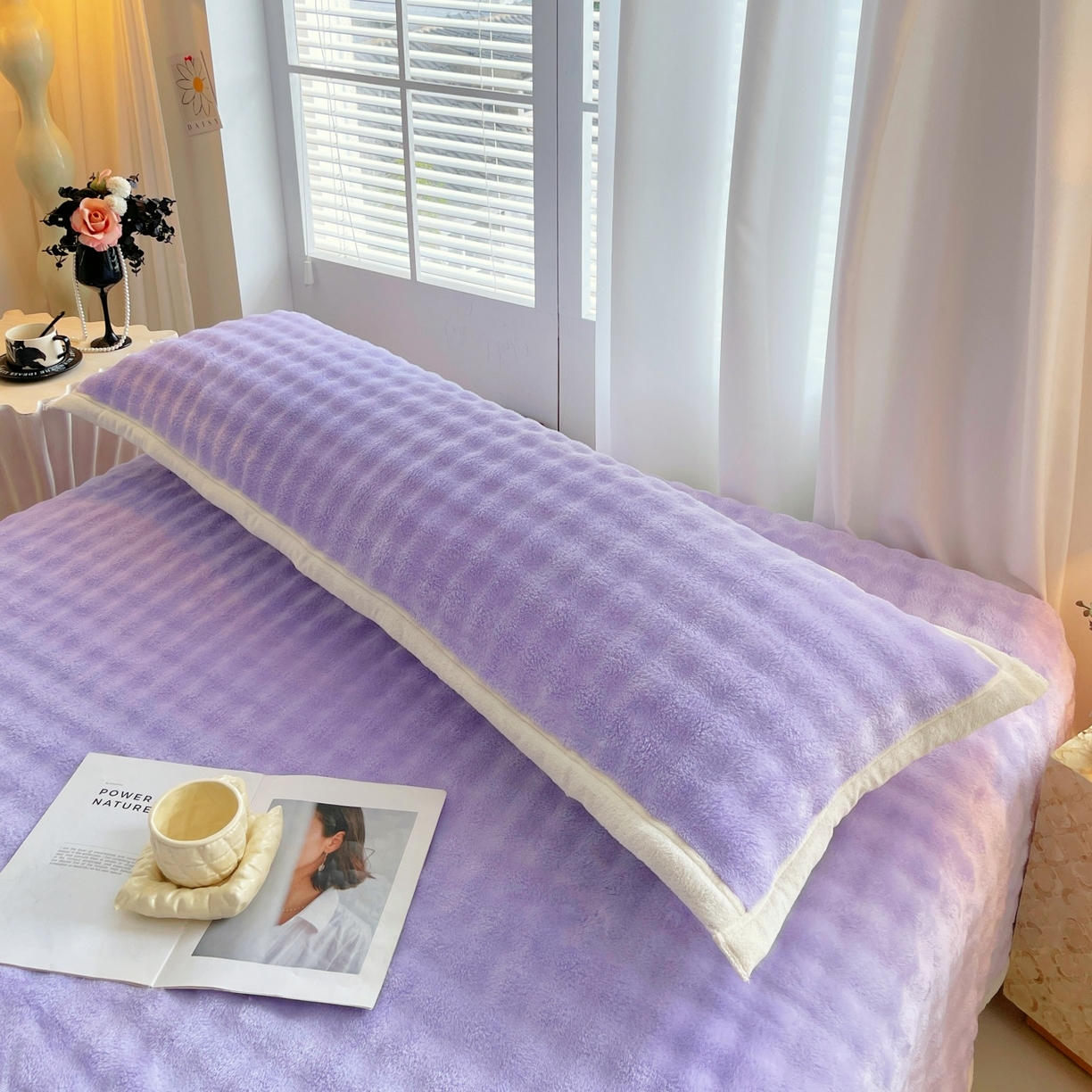 91家纺网 家纺一手货源 找家纺 （总）雨彤家纺 2025新款泡泡牛奶绒长枕巾