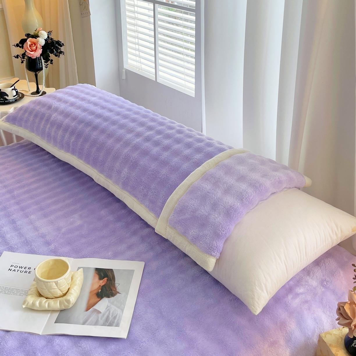 91家纺网 家纺一手货源 找家纺 （总）雨彤家纺 2025新款泡泡牛奶绒长枕巾