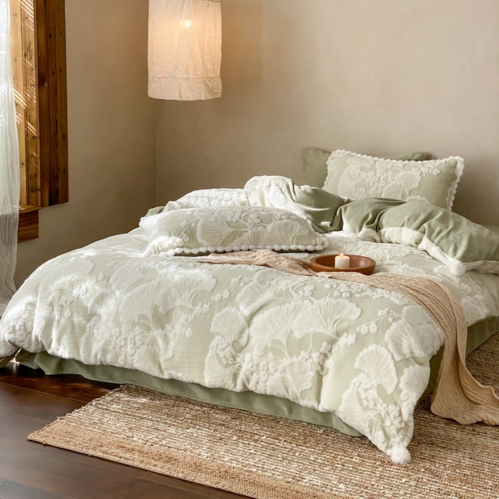 91家纺网 家纺一手货源 找家纺 玉宇阁家居 2025新款亲肤舒适兔毛雕花绒提花雕花牛奶绒四件套-雪国来信 控价：238/318/338/328/328/338（券后控价） 雪国来信-橡木苔