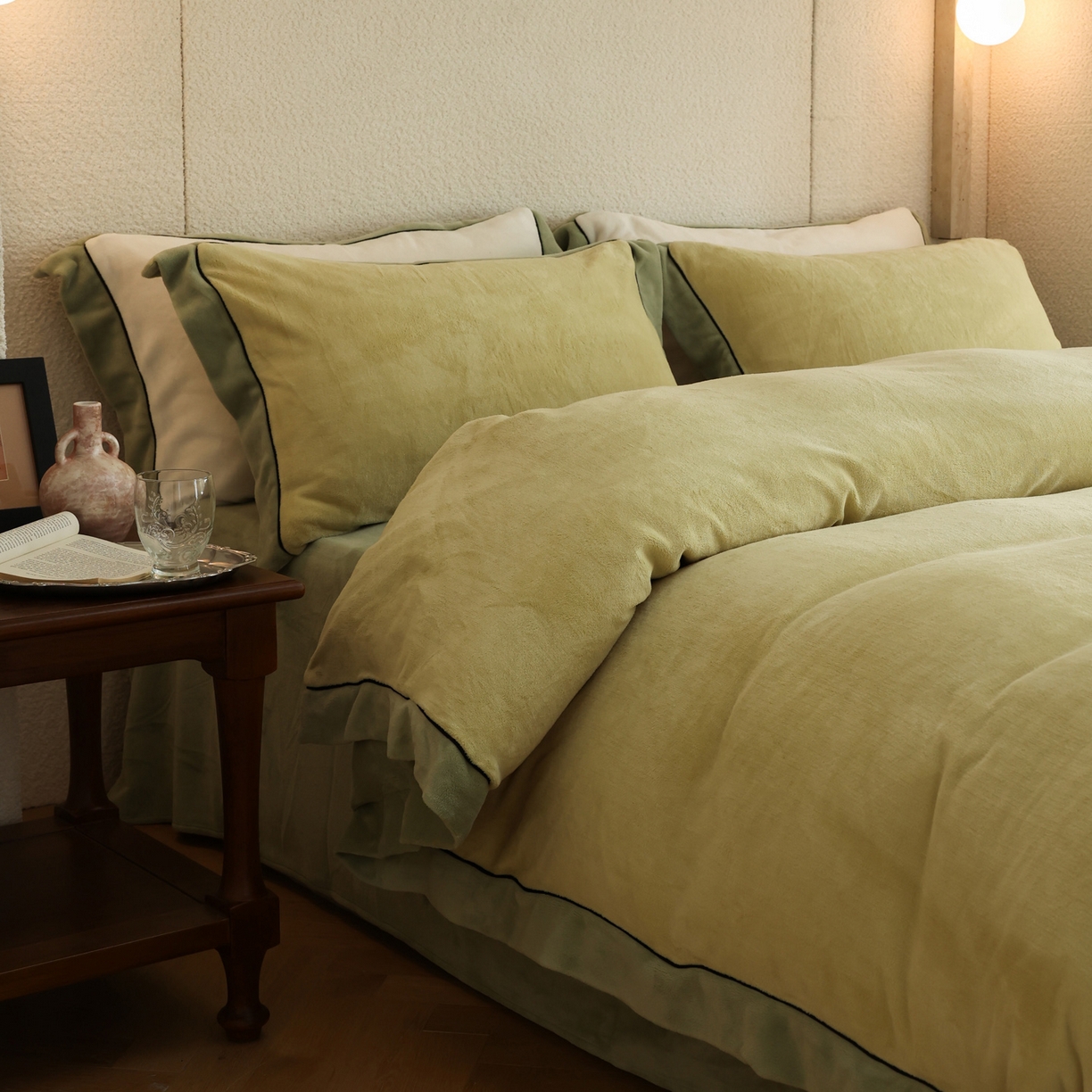 91家纺网 家纺一手货源 找家纺 （总）万盛家纺 2025新款牛奶绒宽边黑麻绳四件套最新图