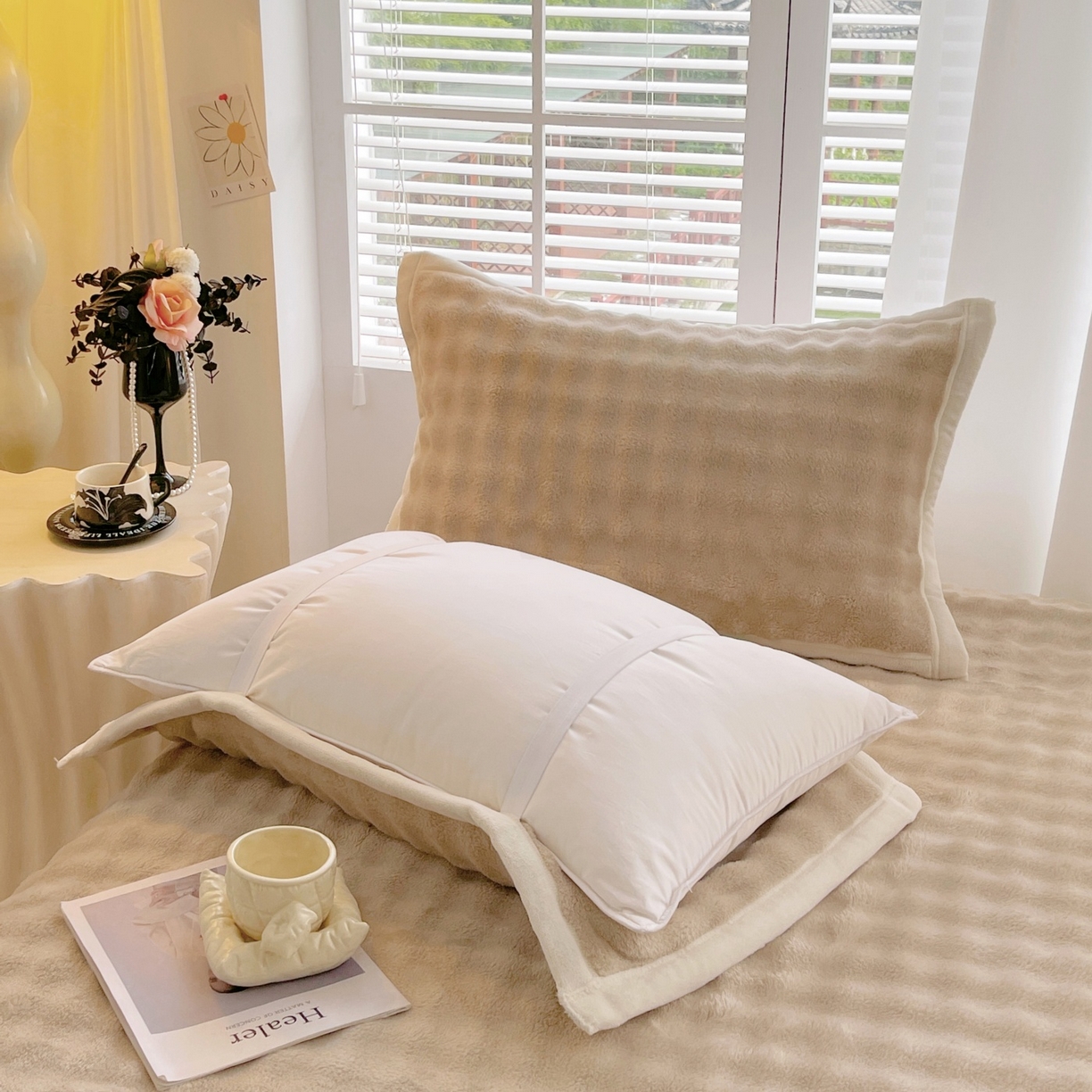 91家纺网 家纺一手货源 找家纺 （总）雨彤家纺 2025新款泡泡牛奶绒单人枕巾