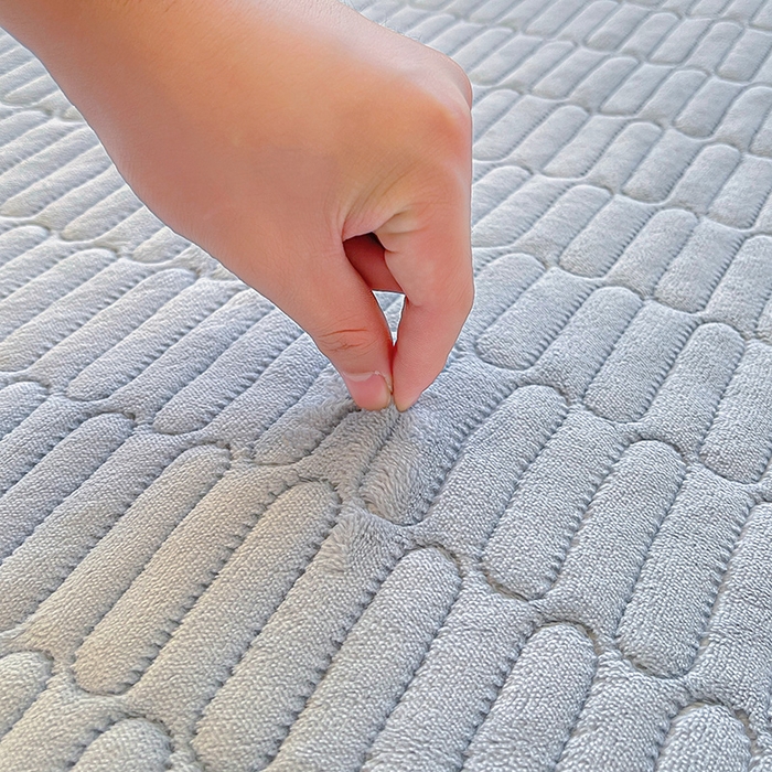 91家纺网 家纺一手货源 找家纺 喜居 2025新款亲肤舒适苹安喵刺绣牛奶绒床褥垫垫子-苹安喵 苹安喵-蓝