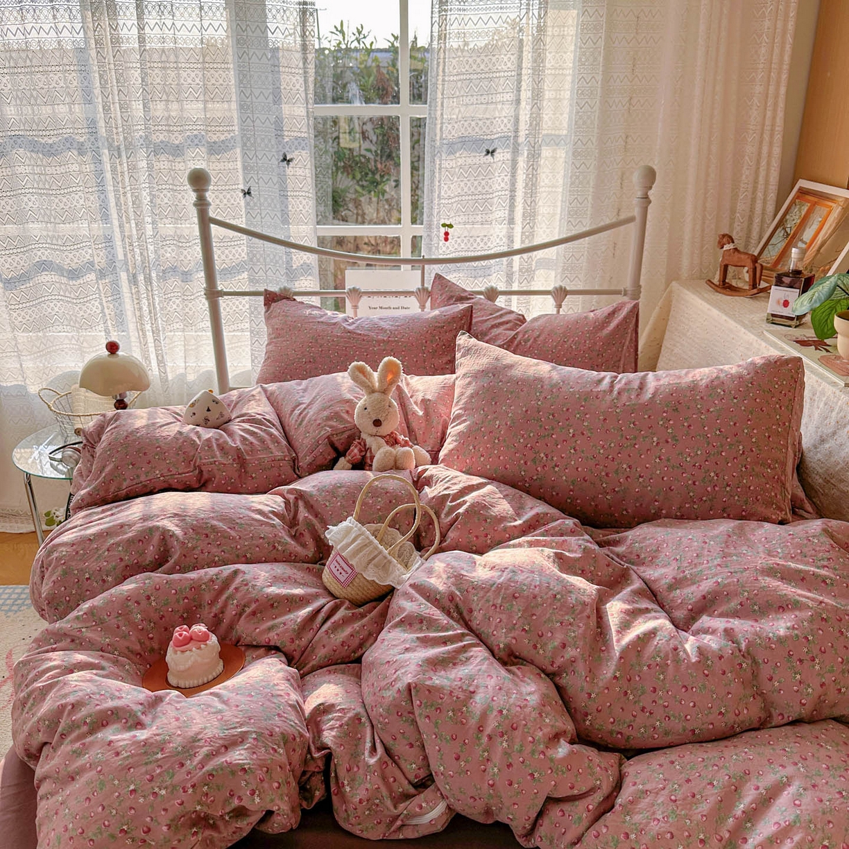 91家纺网 家纺一手货源 找家纺 （总）暖芯优选 2025新款加厚爆款小布袋韩国古法水洗棉床单学生三件套床笠款四件套