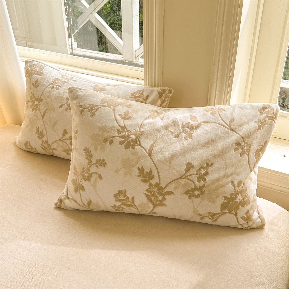 91家纺网 家纺一手货源 找家纺 灰鲸 2025新款立体雕花牛奶绒四件套 繁花-杏