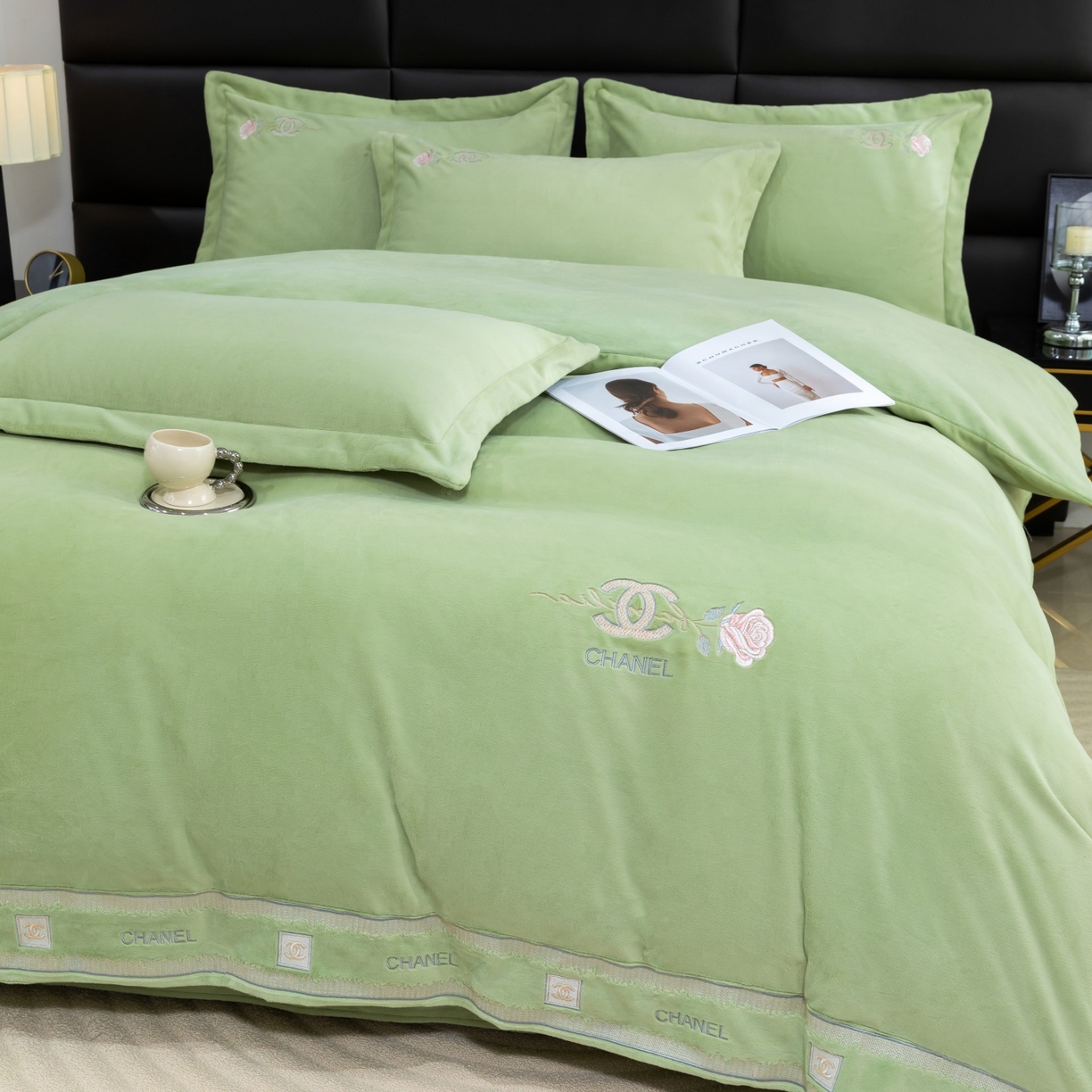 91家纺网 家纺一手货源 找家纺 （总）好漂靓家纺 2025新款75D全光慕丝绒保暖四件套-贵族生活