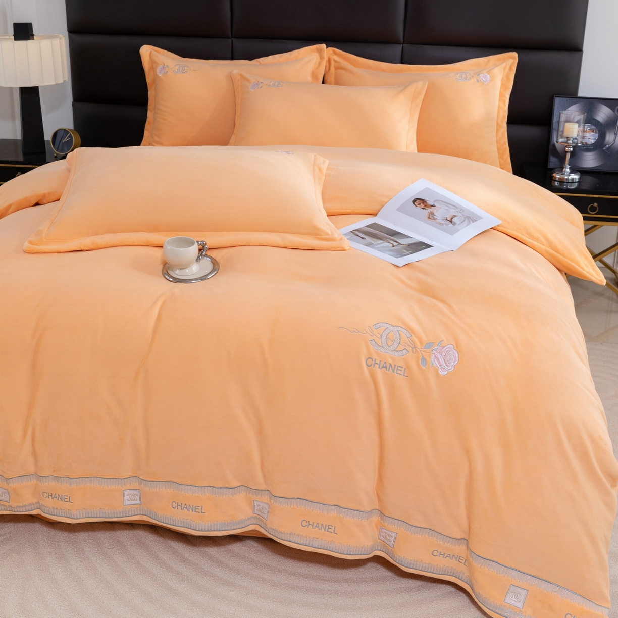 91家纺网 家纺一手货源 找家纺 （总）好漂靓家纺 2025新款75D全光慕丝绒保暖四件套-贵族生活