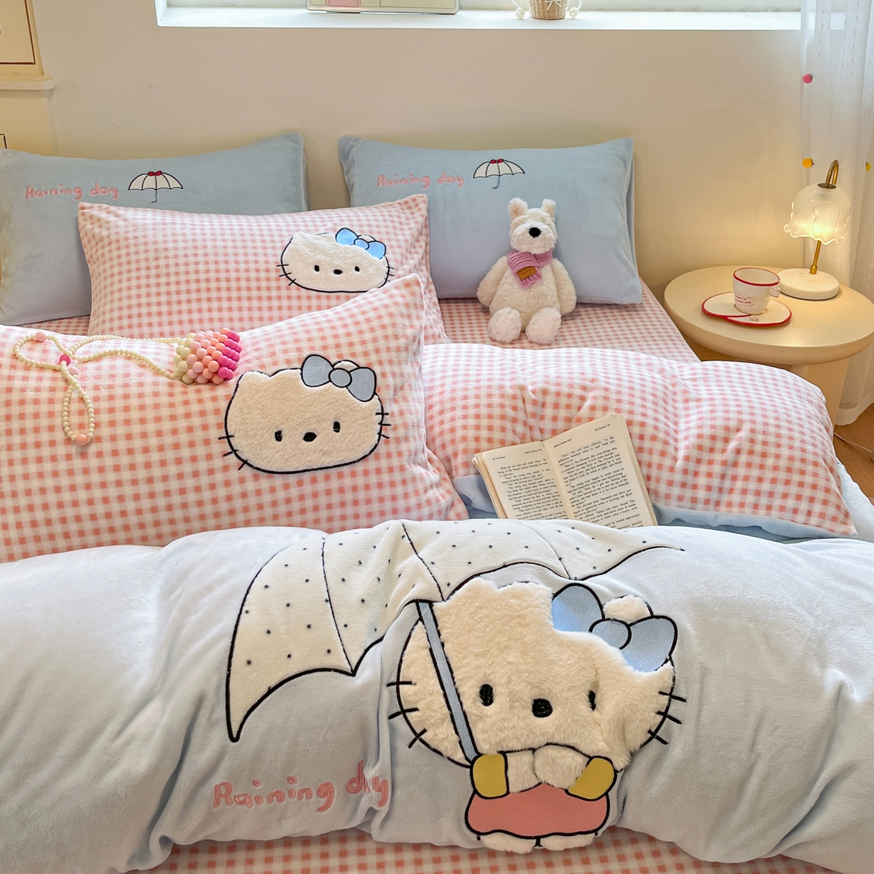 91家纺网 家纺一手货源 找家纺 （总）如一 2025新款高克重卡通贴布绣牛奶绒四件套