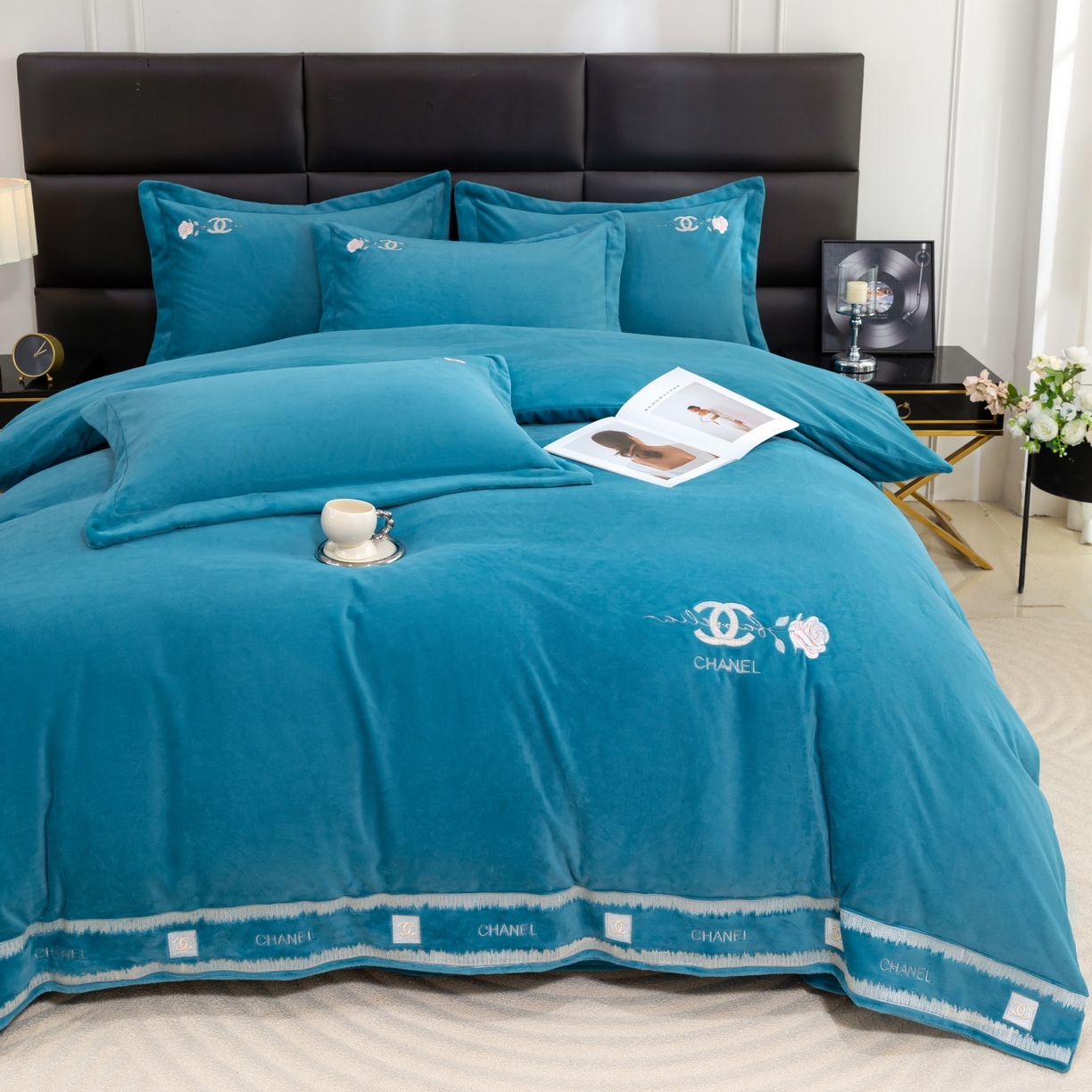 91家纺网 家纺一手货源 找家纺 （总）好漂靓家纺 2025新款75D全光慕丝绒保暖四件套-贵族生活