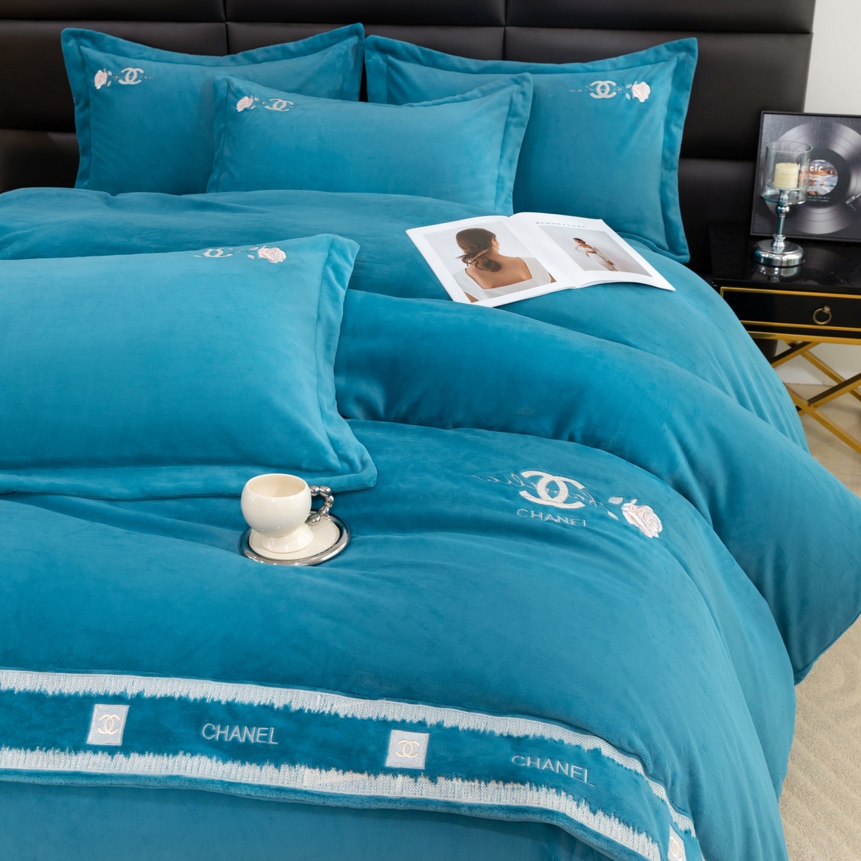 91家纺网 家纺一手货源 找家纺 （总）好漂靓家纺 2025新款75D全光慕丝绒保暖四件套-贵族生活