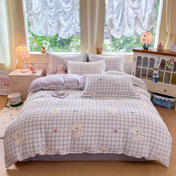 91家纺网 家纺一手货源 找家纺 （总）绵庭家纺 2025新款高克重牛奶绒被套单件单被套被套单品