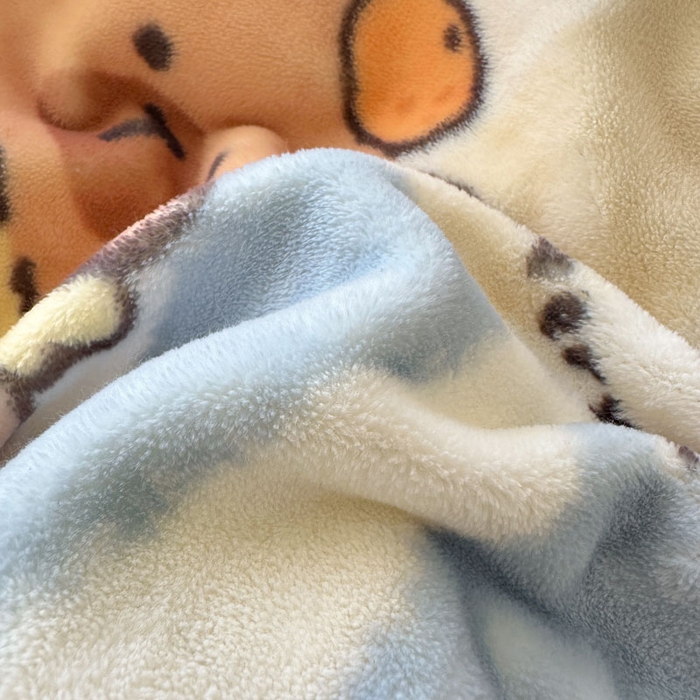 91家纺网 家纺一手货源 找家纺 绵庭家纺 2025新款高克重牛奶绒被套单件单被套被套单品 可爱卡皮-黄