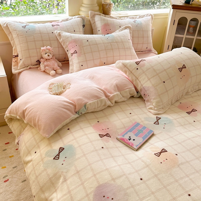 91家纺网 家纺一手货源 找家纺 绵庭家纺 2025新款高克重牛奶绒被套单件单被套被套单品 棉花兔